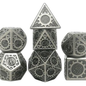 Metal Dice Polyhedral 7pcs/set Gear Pattern